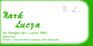 mark lucza business card